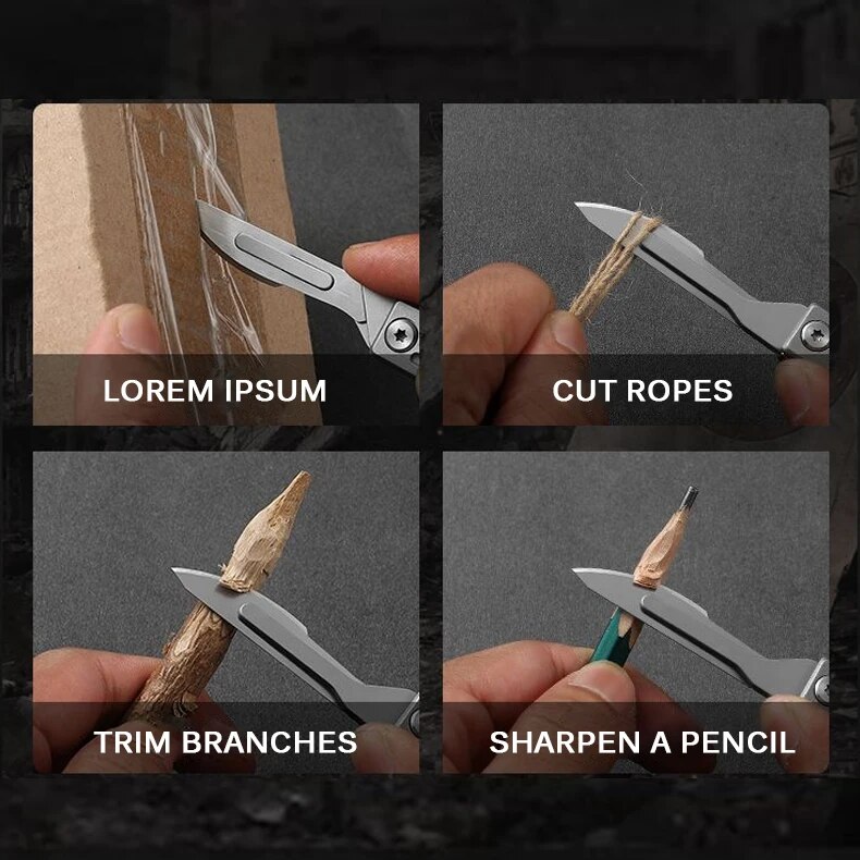 Folding Knife Stainless Steel  - Craft Knife Set 评论和价格