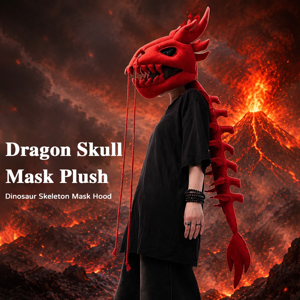 Dinosaur Skeleton Plush Headge - Easy Cosplay Prop 评论和价格