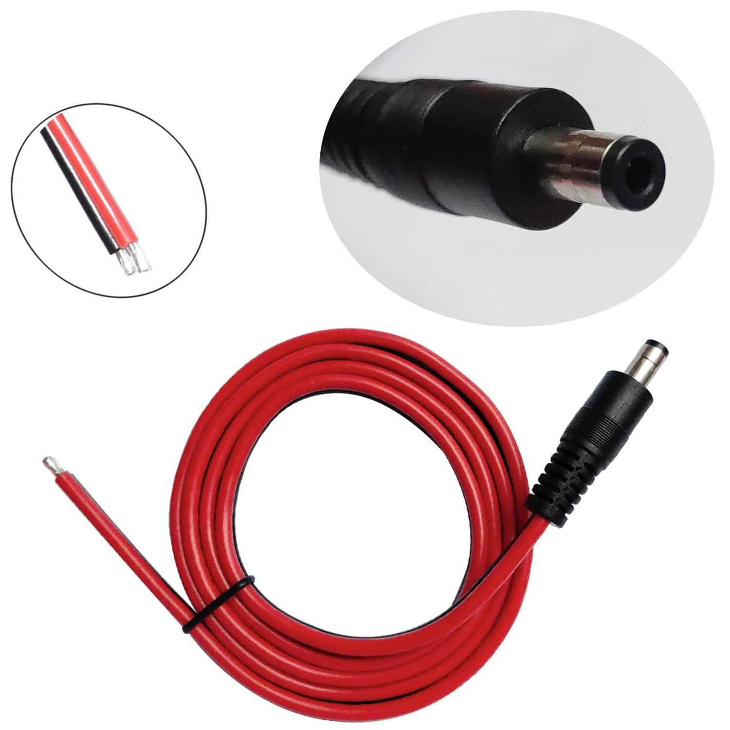 1pc 14AWG DC Power Supply 5.5m - Led El Wire 评论和价格