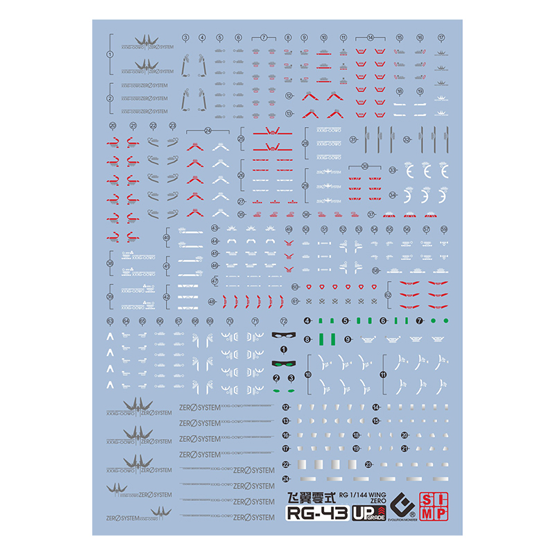 Hot EVO Decal RG43 for RG 1/14 - Bandai Gundam Rg 评论和价格